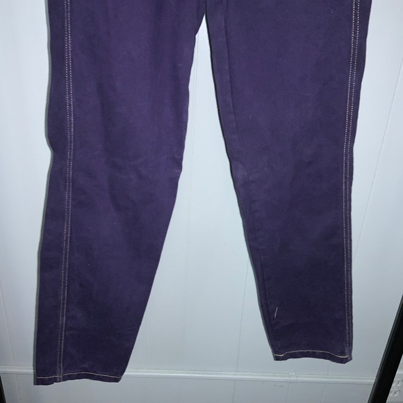 Goodfellows Clothing Co purple jeans exposed button fly high waist jeans Sz 7/8 - Picture 2 of 5